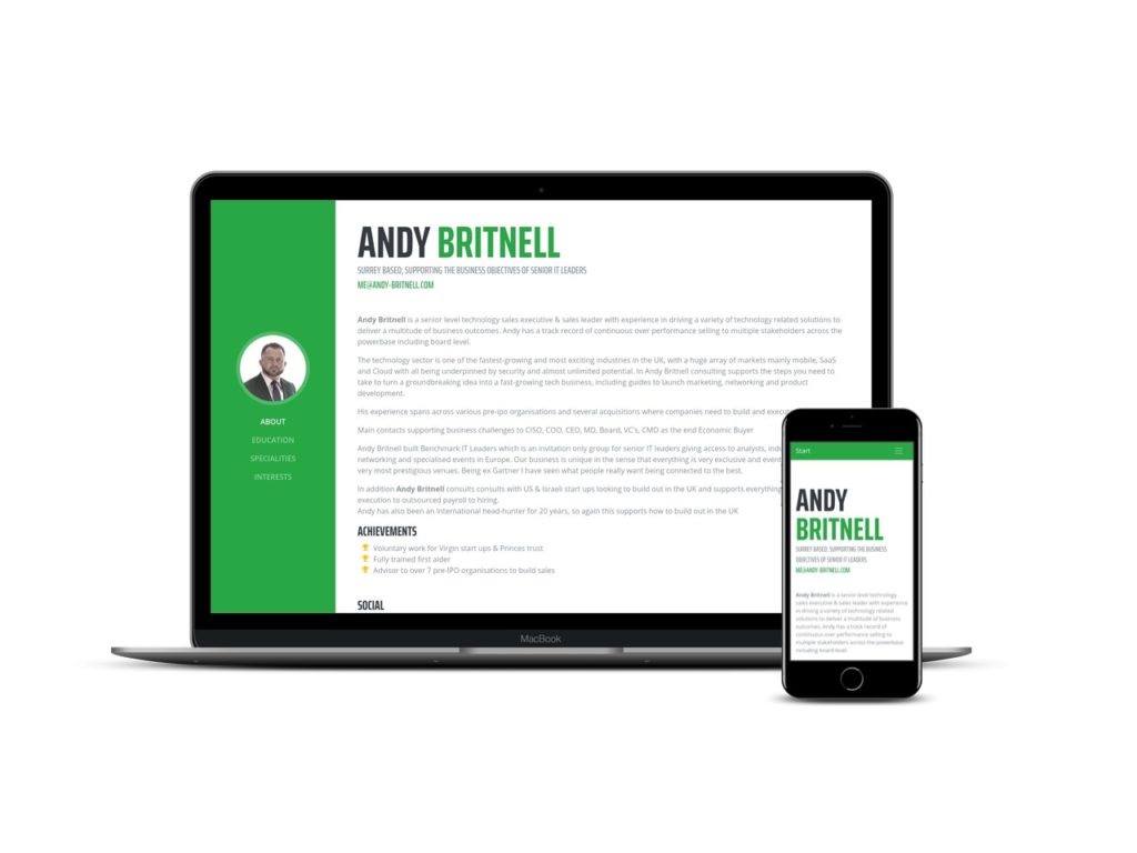 Preview of andy-britnell.com - Website for Andy Britnell