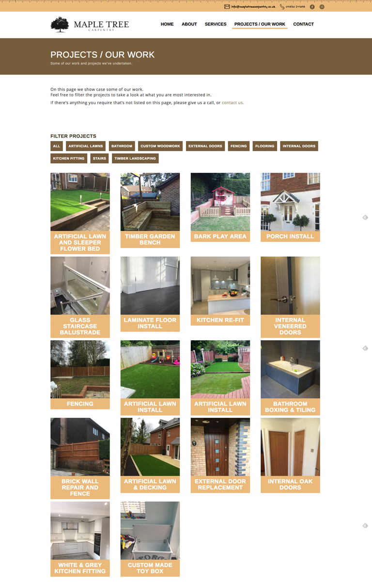 Maple Tree Carpentry Website